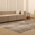 Vintage Manisa Turkish Area Rug 6x8 ft — Gray & Beige Distressed