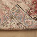 Vintage Manisa Turkish Area Rug 5x7 ft — Beige & Red Distressed