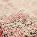 Vintage Manisa Turkish Area Rug 5x7 ft — Beige & Red Distressed