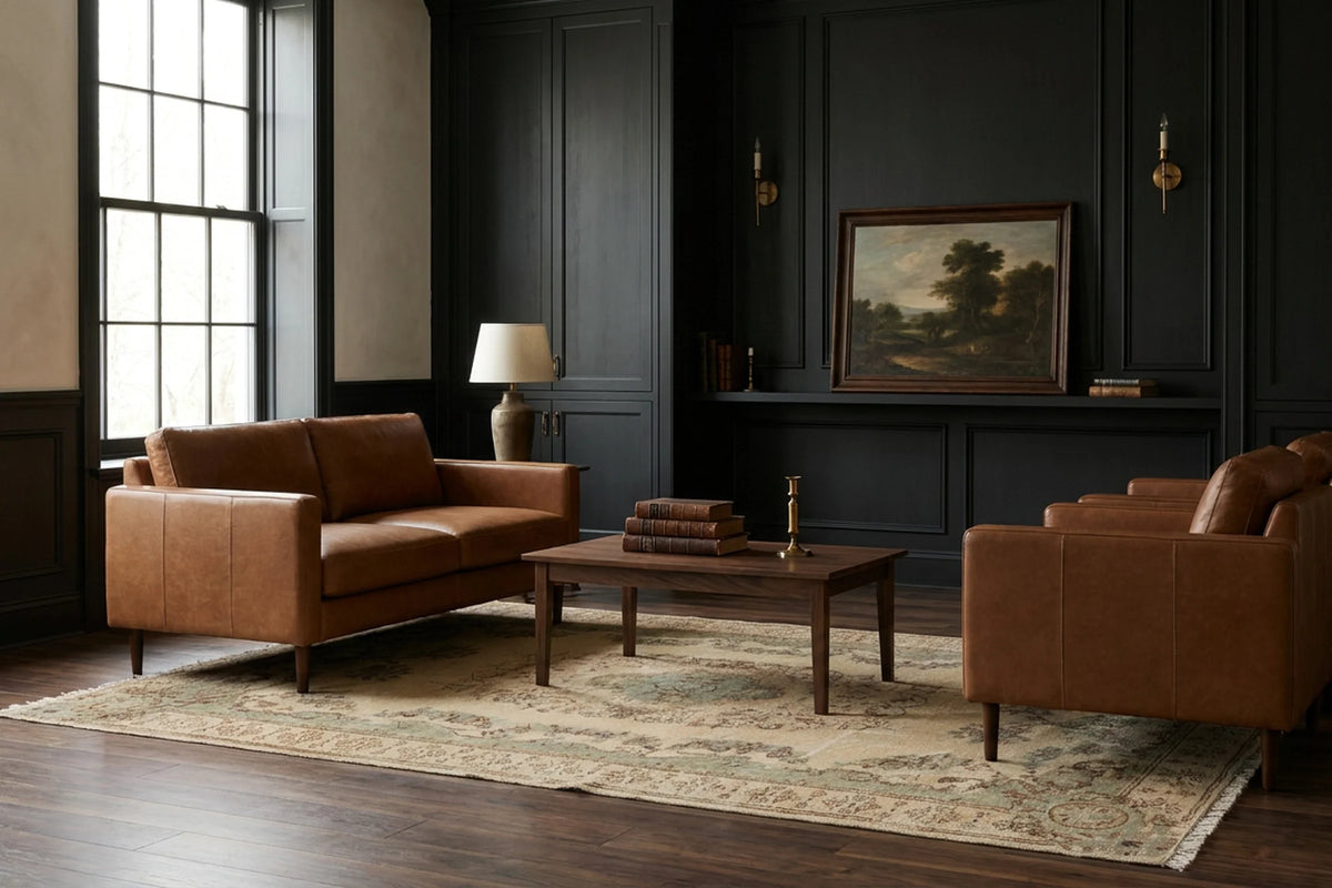 Turkish Area Rug in a styled room