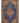 Vintage Isparta Turkish Area Rug 5x8 ft — Blue & Orange Floral