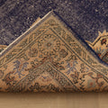Vintage Isparta Turkish Area Rug 5x8 ft — Blue & Orange Floral