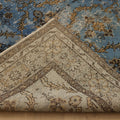 Vintage Isparta Turkish Area Rug 5x9 ft — Blue & Gray Distressed