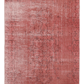 Vintage Isparta Turkish Area Rug 6x8 ft — Red Overdyed