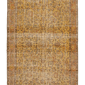 Vintage Isparta Turkish Area Rug 5x9 ft — Orange & Brown Floral (No. 39922)