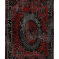Vintage Isparta Turkish Area Rug 5x9 ft — Red & Gray Floral (No. 39923)