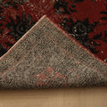 Vintage Isparta Turkish Area Rug 5x9 ft — Red & Gray Floral (No. 39923)