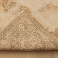 Vintage Isparta Turkish Area Rug 4x8 ft — Beige & Brown Floral (No. 39925)