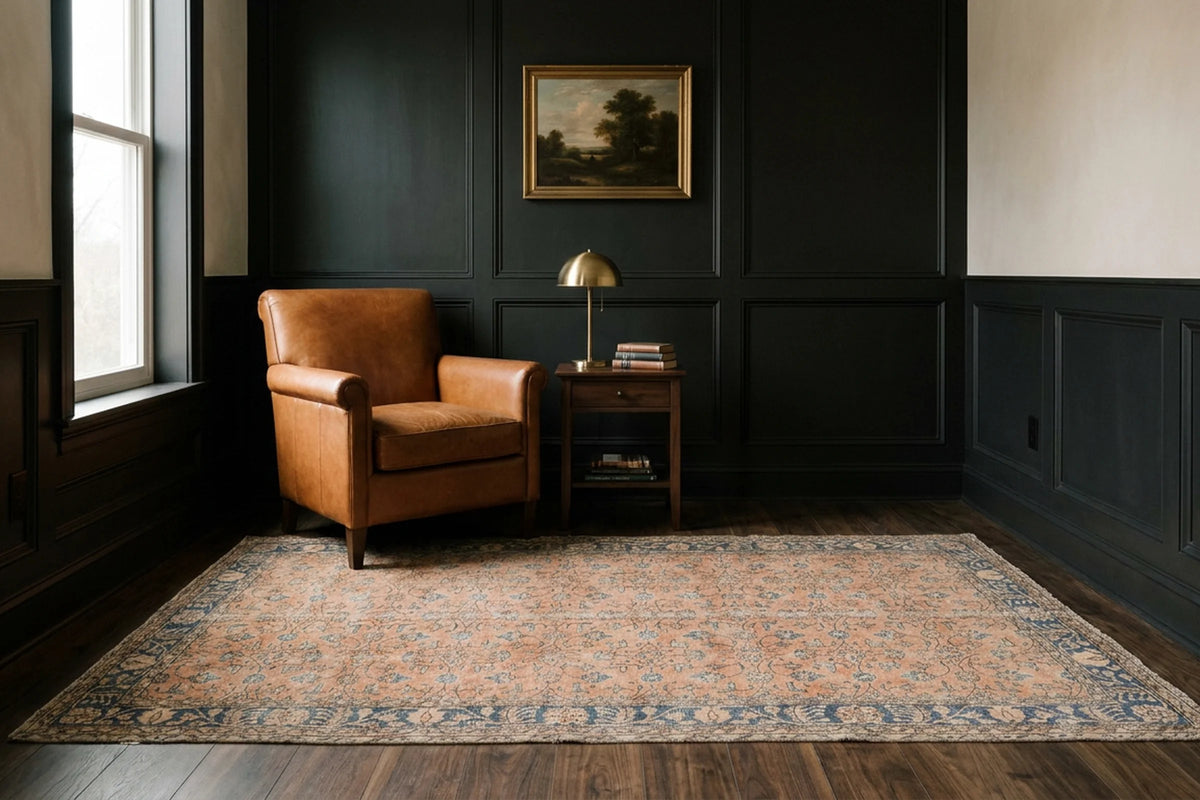 Turkish Area Rug in a styled room
