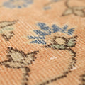 Vintage Isparta Turkish Area Rug 5x9 ft — Orange & Blue Floral