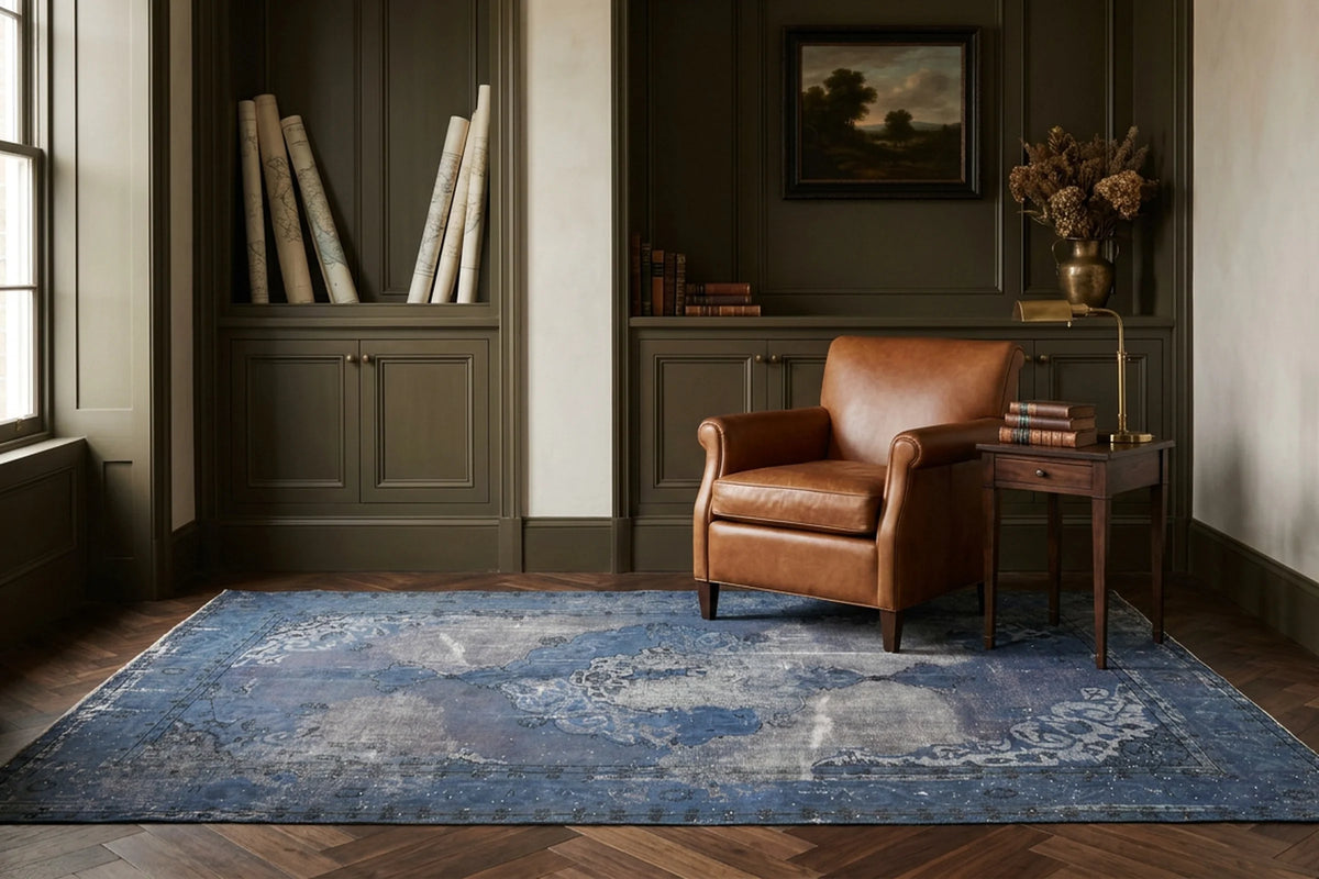 Turkish Area Rug in a styled room