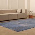 Vintage Isparta Turkish Area Rug 6x10 ft — Blue & Gray Overdyed (No. 39930)