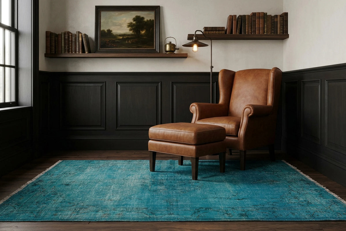 Turkish Area Rug in a styled room
