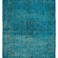 Vintage Isparta Turkish Area Rug 6x10 ft — Blue Overdyed