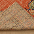 Vintage Manisa Turkish Area Rug 7x10 ft — Red & Green Distressed