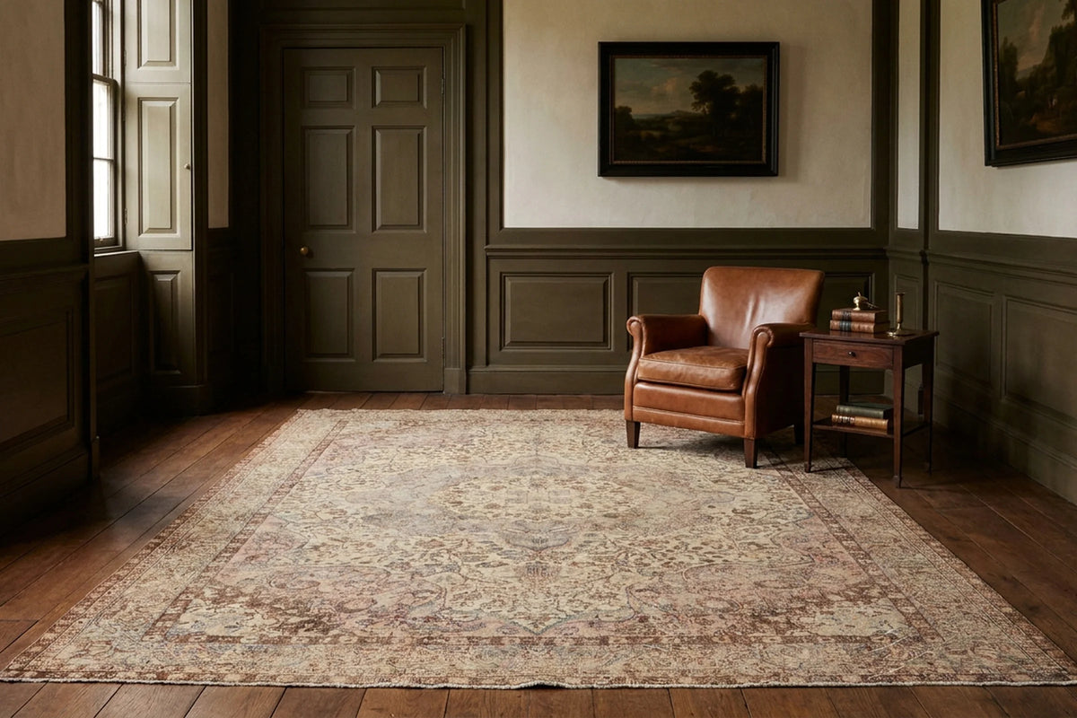 Turkish Area Rug in a styled room