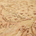 Vintage Isparta Turkish Area Rug 7x10 ft — Beige & Brown Floral (No. 39935)
