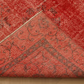 Vintage Isparta Turkish Area Rug 7x10 ft — Red Overdyed