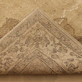 Vintage Isparta Turkish Area Rug 7x10 ft — Beige & Brown Floral (No. 39944)
