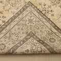 Vintage Isparta Turkish Area Rug 5x10 ft — Beige & Brown Floral (No. 39950)