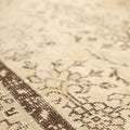 Vintage Isparta Turkish Area Rug 5x10 ft — Beige & Brown Floral (No. 39950)
