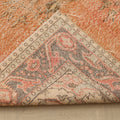 Vintage Isparta Turkish Area Rug 5x10 ft — Orange & Red Floral