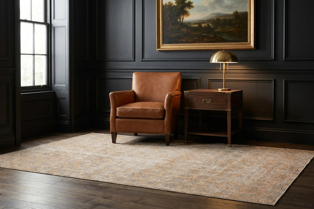 Turkish Area Rug in a styled room