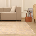 Vintage Isparta Turkish Area Rug 6x10 ft — Orange Floral (No. 39954)