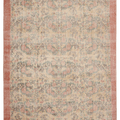Vintage Isparta Turkish Area Rug 7x10 ft — Beige & Orange Floral