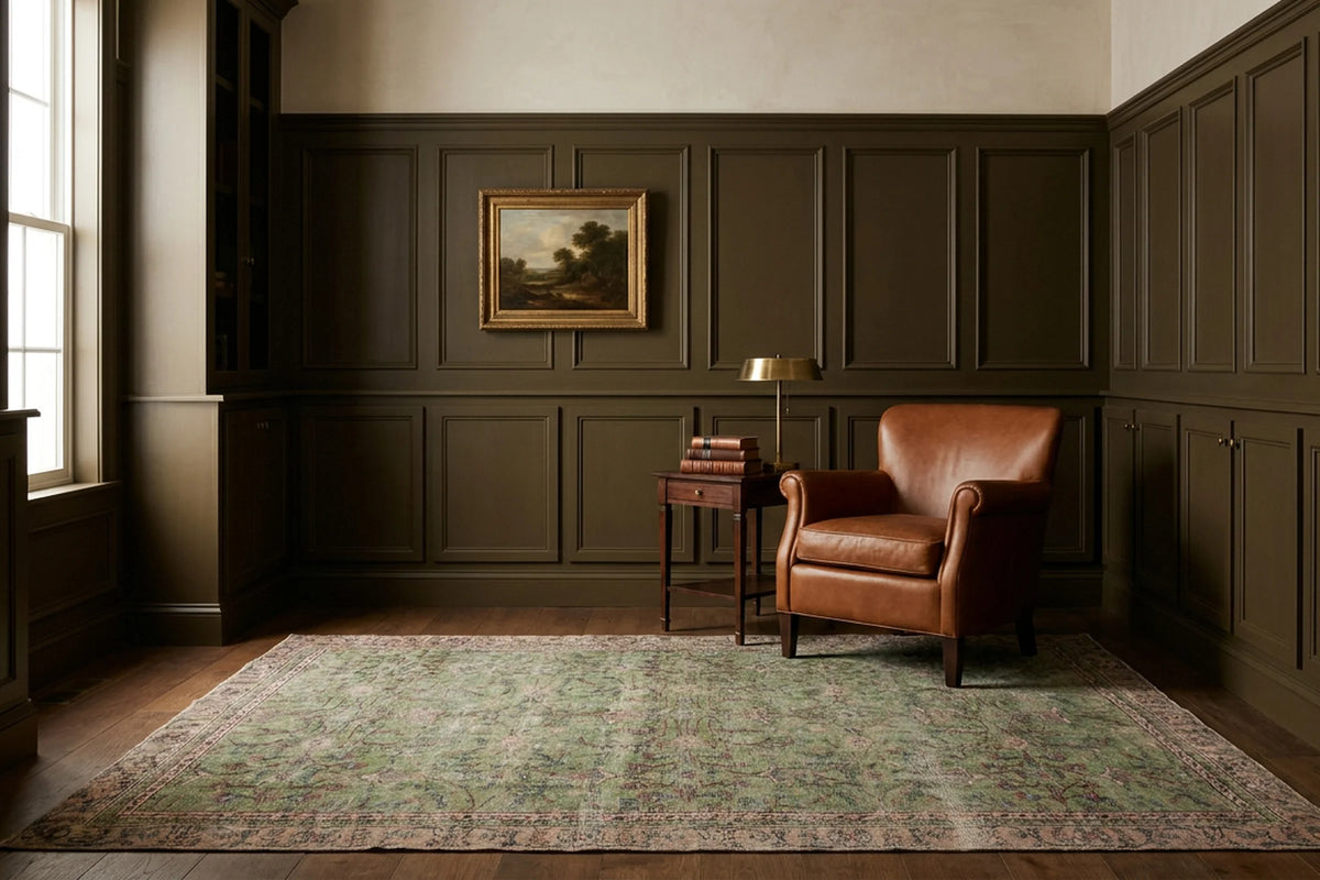 Turkish Area Rug in a styled room