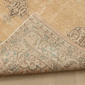 Vintage Isparta Turkish Area Rug 5x8 ft — Beige Floral (No. 39979)