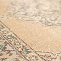 Vintage Isparta Turkish Area Rug 5x8 ft — Beige Floral (No. 39979)