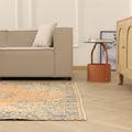 Vintage Manisa Turkish Area Rug 5x9 ft — Orange Floral