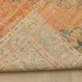 Vintage Manisa Turkish Area Rug 5x9 ft — Orange Floral