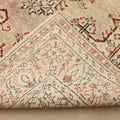 Vintage Isparta Turkish Area Rug 5x10 ft — Beige & Red Floral