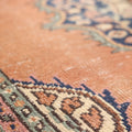 Vintage Isparta Turkish Area Rug 5x9 ft — Orange Floral (No. 39984)