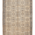 Vintage Isparta Turkish Area Rug 6x10 ft — Beige & Gray Floral (No. 39985)