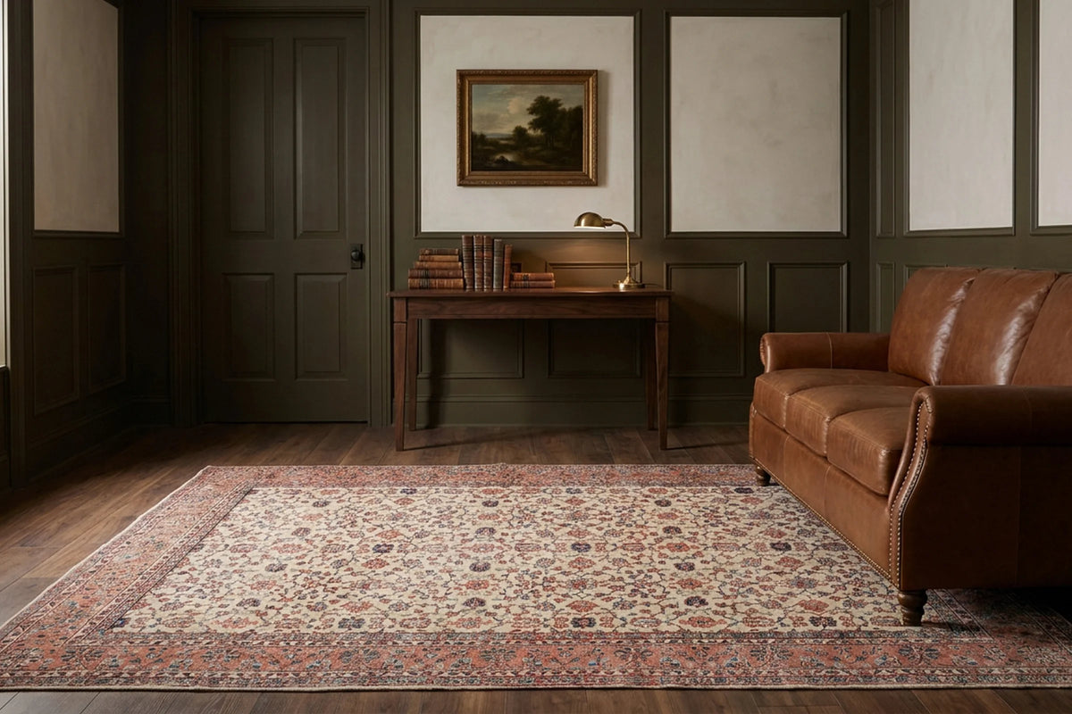 Turkish Area Rug in a styled room