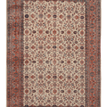 Vintage Isparta Turkish Area Rug 6x9 ft — Beige & Pink Floral