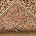 Vintage Isparta Turkish Area Rug 6x9 ft — Beige & Pink Floral