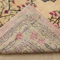 Vintage Isparta Turkish Area Rug 5x8 ft — Beige & Green Floral (No. 39992)