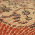 Vintage Isparta Turkish Area Rug 6x9 ft — Orange & Gray Floral (No. 39993)