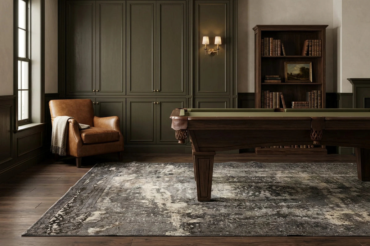 Turkish Area Rug in a styled room