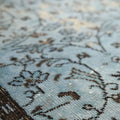 Vintage Isparta Turkish Area Rug 5x9 ft — Blue Overdyed (No. 40012)
