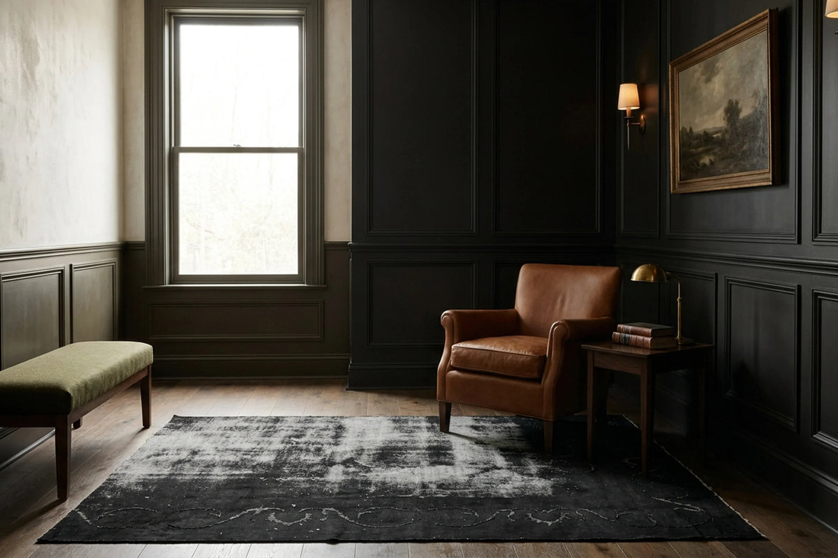 Turkish Area Rug in a styled room