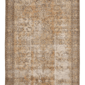 Vintage Isparta Turkish Area Rug 6x10 ft — Beige & Brown Floral (No. 40015)