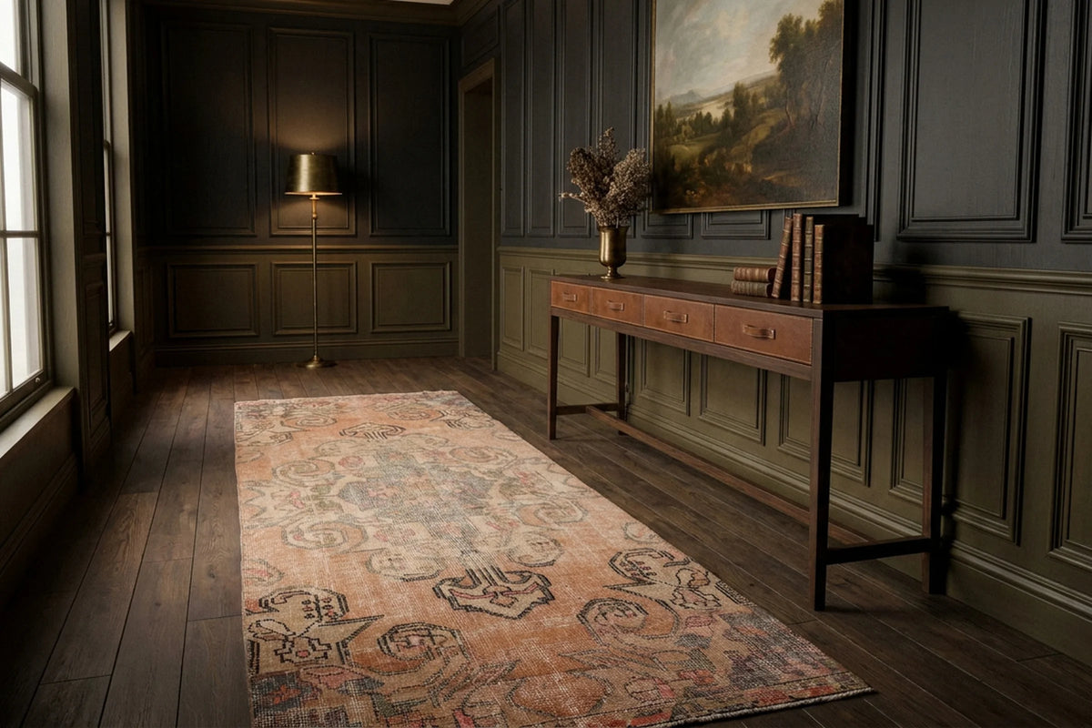 Turkish Runner Rug in a styled room