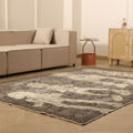 Vintage Isparta Turkish Area Rug 6x9 ft — Gray & White Distressed