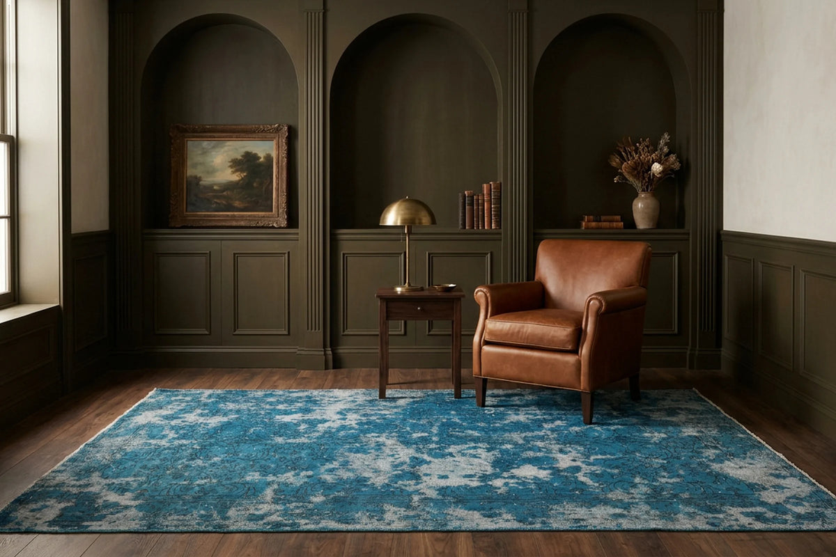 Turkish Area Rug in a styled room