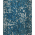 Vintage Isparta Turkish Area Rug 5x9 ft — Blue & Gray Overdyed
